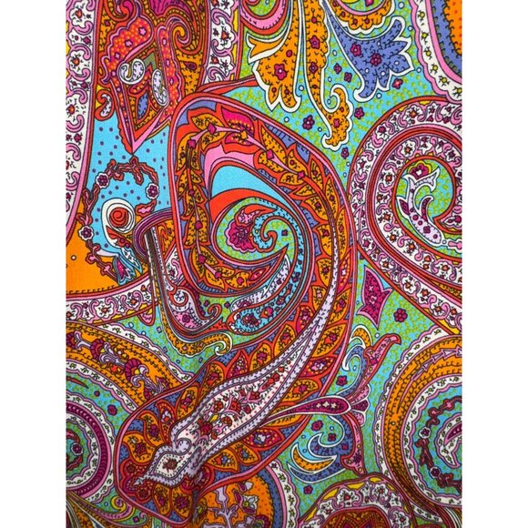 MSK Womens Paisley Short Sleeve Dress With Gold Rings & V-Neckline - Picture 5 of 12